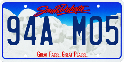 SD license plate 94AM05