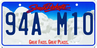 SD license plate 94AM10