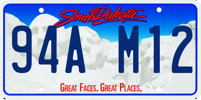 SD license plate 94AM12