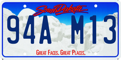 SD license plate 94AM13