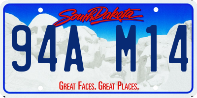 SD license plate 94AM14