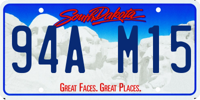 SD license plate 94AM15