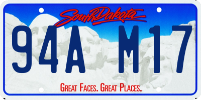 SD license plate 94AM17