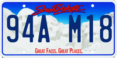 SD license plate 94AM18