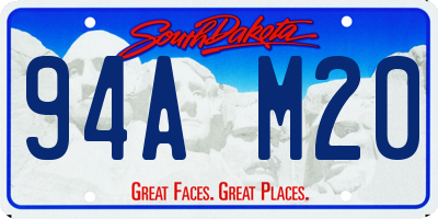 SD license plate 94AM20