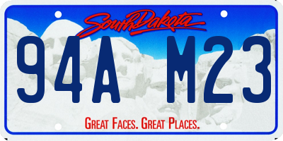 SD license plate 94AM23