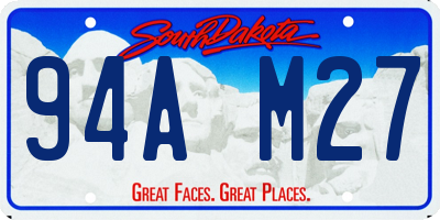 SD license plate 94AM27