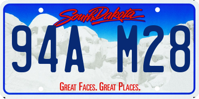 SD license plate 94AM28