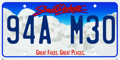 SD license plate 94AM30