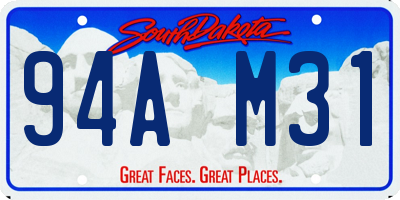 SD license plate 94AM31