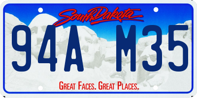 SD license plate 94AM35