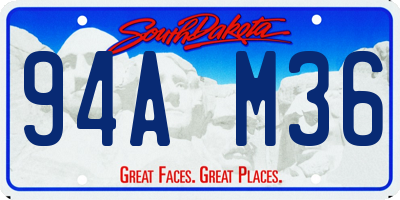 SD license plate 94AM36