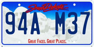 SD license plate 94AM37