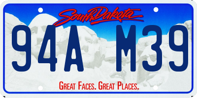 SD license plate 94AM39