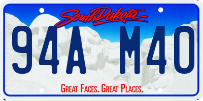SD license plate 94AM40