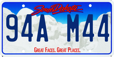 SD license plate 94AM44