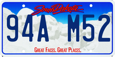 SD license plate 94AM52