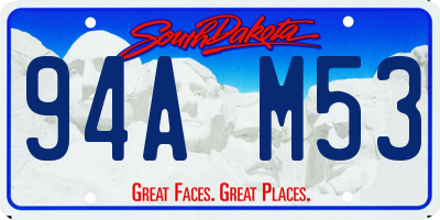 SD license plate 94AM53