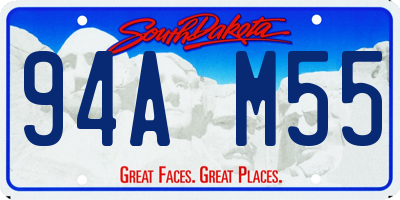 SD license plate 94AM55