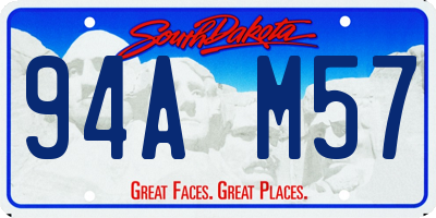 SD license plate 94AM57