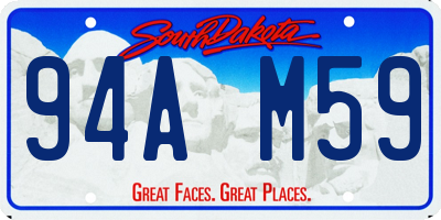 SD license plate 94AM59