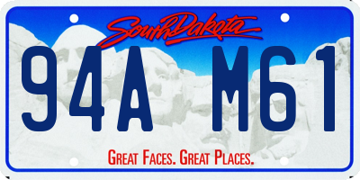 SD license plate 94AM61