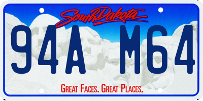 SD license plate 94AM64