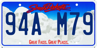 SD license plate 94AM79