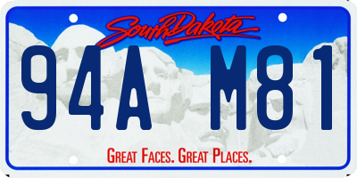 SD license plate 94AM81
