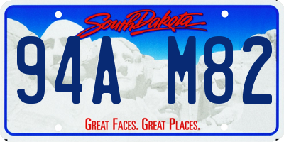 SD license plate 94AM82