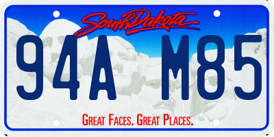SD license plate 94AM85