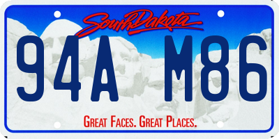 SD license plate 94AM86