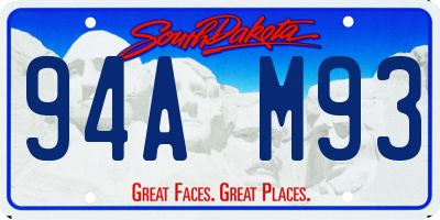 SD license plate 94AM93