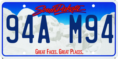 SD license plate 94AM94