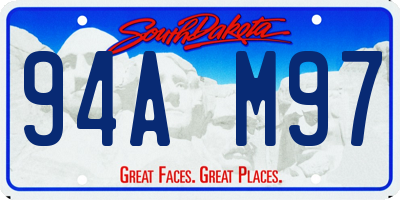 SD license plate 94AM97