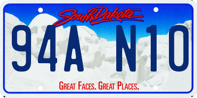 SD license plate 94AN10