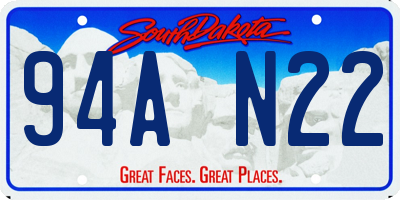 SD license plate 94AN22