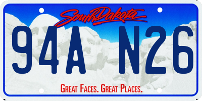 SD license plate 94AN26