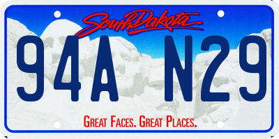 SD license plate 94AN29