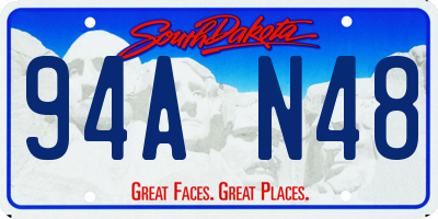 SD license plate 94AN48
