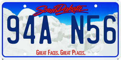 SD license plate 94AN56