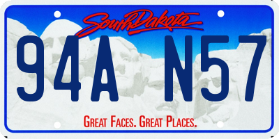 SD license plate 94AN57