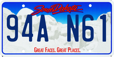 SD license plate 94AN61