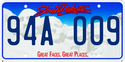 SD license plate 94AO09