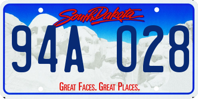 SD license plate 94AO28
