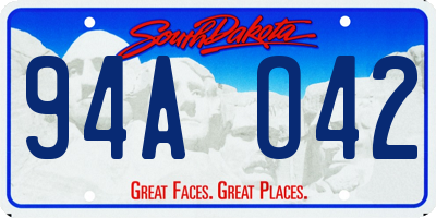 SD license plate 94AO42