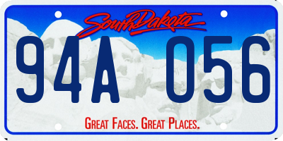SD license plate 94AO56
