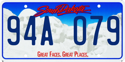 SD license plate 94AO79