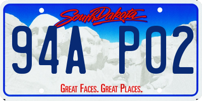 SD license plate 94AP02