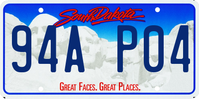 SD license plate 94AP04